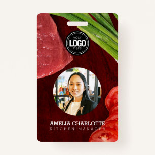 Personalise steak restaurant ID badge