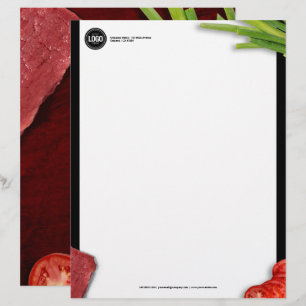 Personalise steak restaurant theme custom letterhead