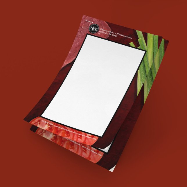 Personalise steak restaurant theme post-it notes (Creator Uploaded)