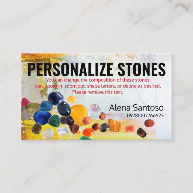 Personalise Stones Business Card (Front)