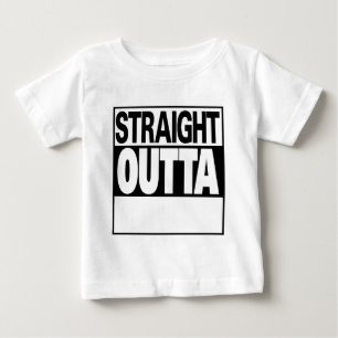 personalise straight outta baby T-Shirt