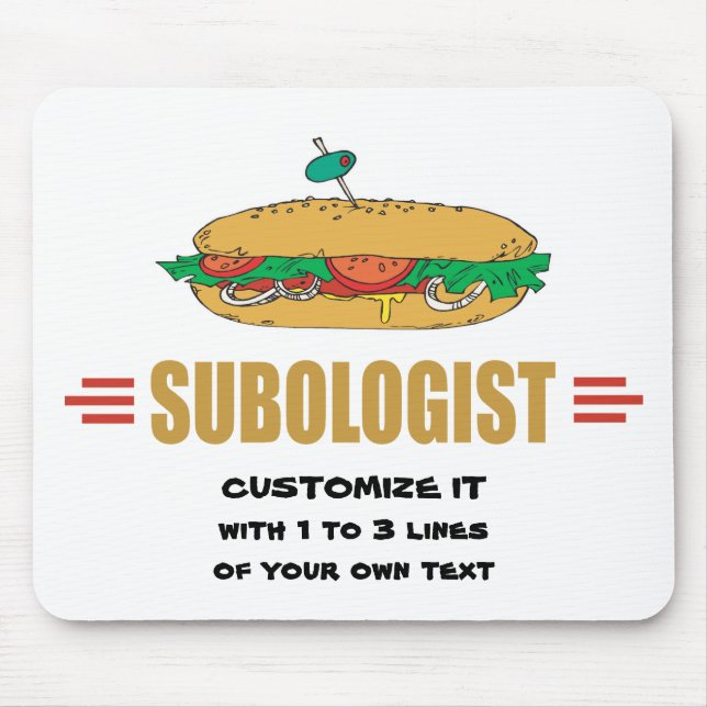 Personalise Sub Sandwiches Mouse Mat (Front)