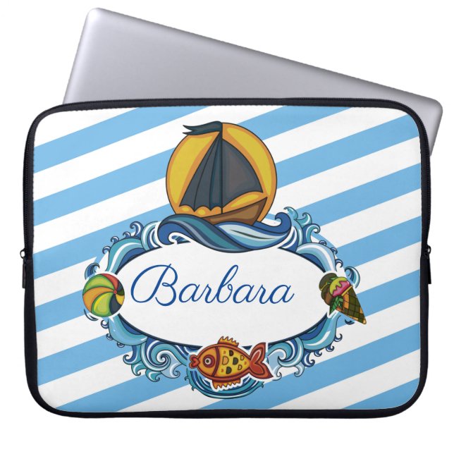 Personalise Summer Fun Electronics Bag (Front)