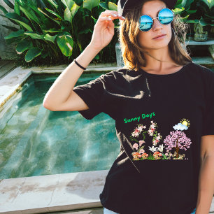 Personalise Sunny Lillies Squirrels Playing T-Shirt