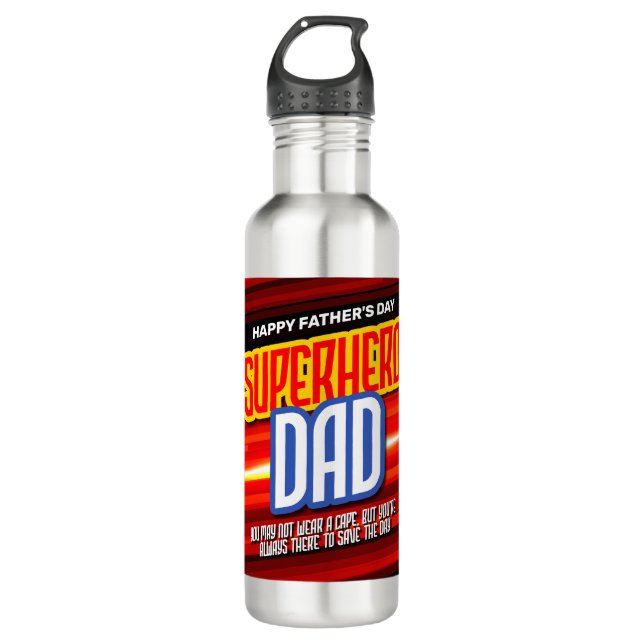 Personalise SuperHero Dad  710 Ml Water Bottle (Front)