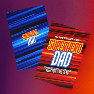 Personalise SuperHero Dad Card