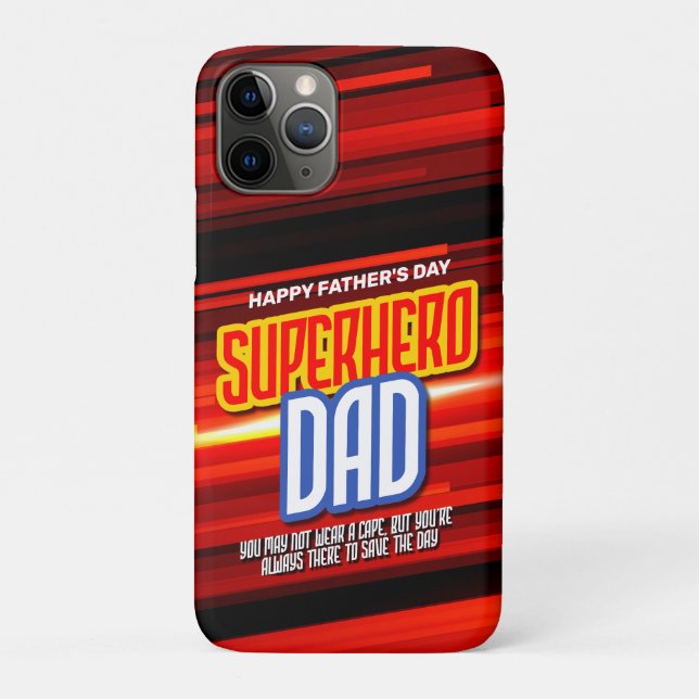 Personalise SuperHero Dad Case-Mate iPhone Case (Back)