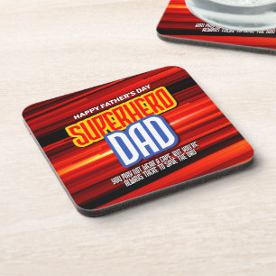 Personalise SuperHero Dad Coaster