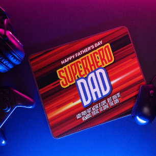 Personalise SuperHero Dad Mouse Mat