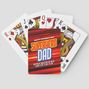 Personalise SuperHero Dad Playing Cards