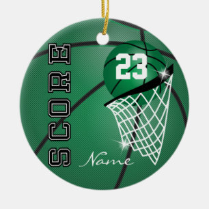 Personalise Superstar Basketball Ceramic Tree Decoration