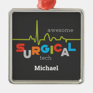 Personalise, Surgical Tech Week Awesome Metal Tree Decoration