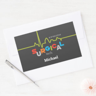 Personalise, Surgical Tech Week Awesome Rectangular Sticker