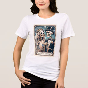 Personalise Tarot Theme Wedding Newlyweds Tri-Blend Shirt