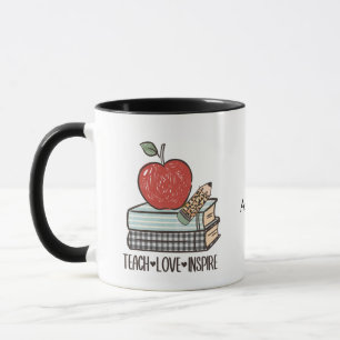 Personalise Teach Love Inspire Gift For Teacher Mug