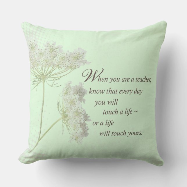 Personalise, Teacher Appreciation Day Thank You Cushion (Front)