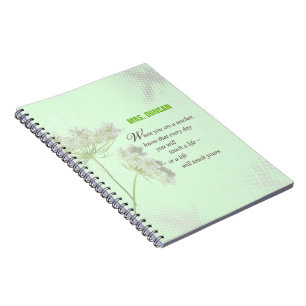 Personalise, Teacher Appreciation Day Thank You Notebook