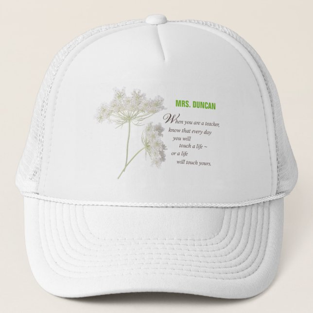 Personalise, Teacher Appreciation Day Thank You Trucker Hat (Front)