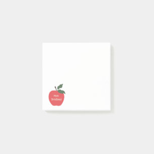 Personalise teacher gift apple custom post-it notes