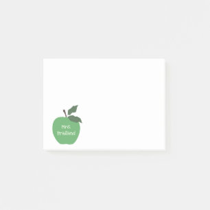 Personalise teacher gift apple custom post-it notes