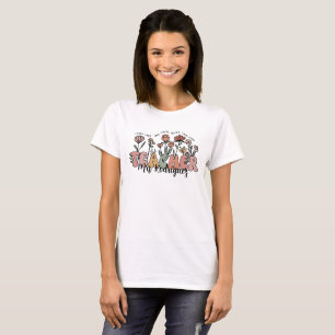 Personalise Teacher Shirt, Flower Teacher Shirt 