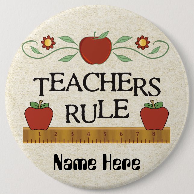 Personalise Teachers Rule Button (Front)