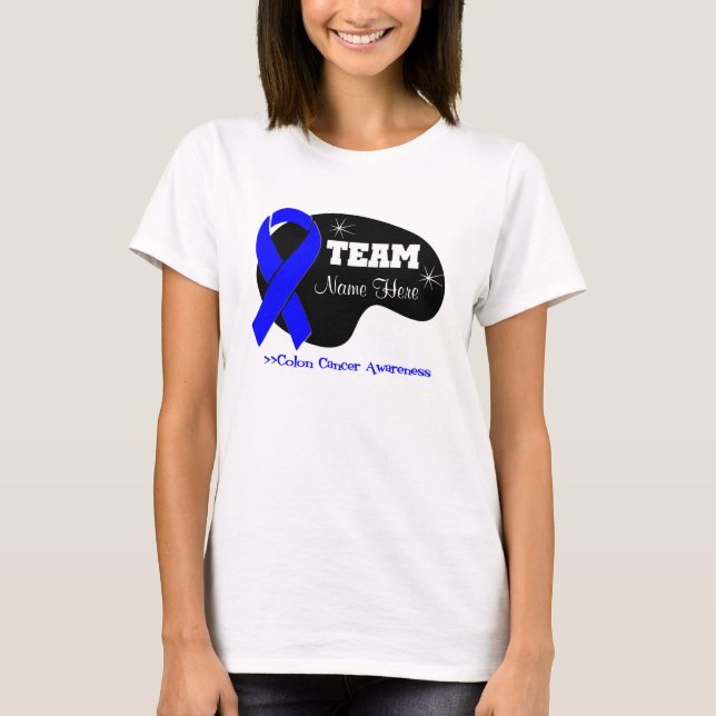 Personalise Team Name - Colon Cancer T-Shirt (Front)