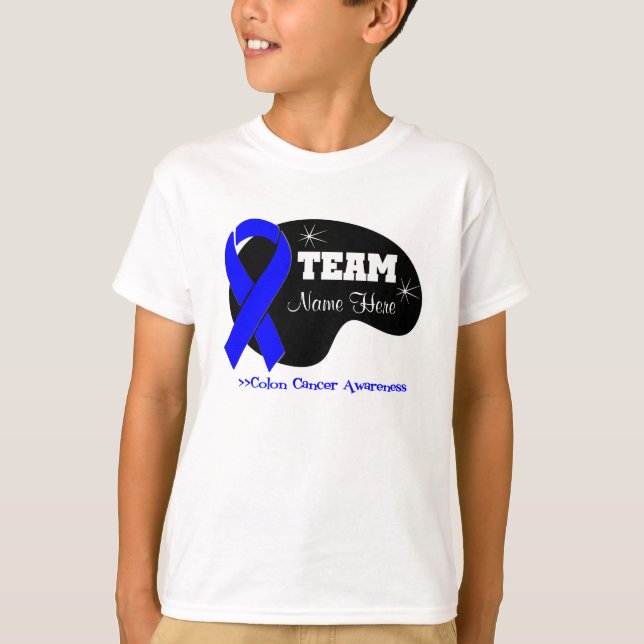 Personalise Team Name - Colon Cancer T-Shirt (Front)