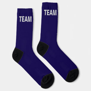 Personalise TEAM NAME Dk Blue Socks