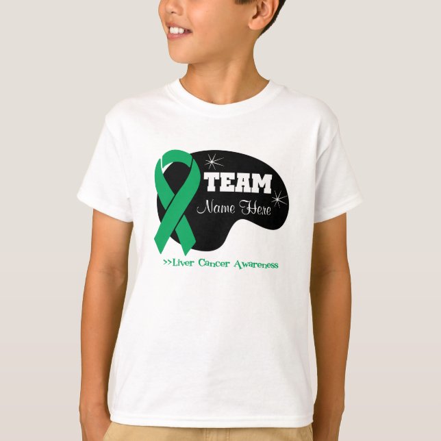 Personalise Team Name - Liver Cancer T-Shirt (Front)