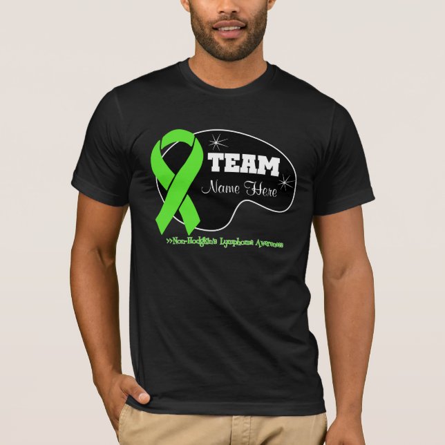 Personalise Team Name - Non-Hodgkin's Lymphoma T-Shirt (Front)