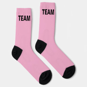 Personalise TEAM NAME Pink       Socks