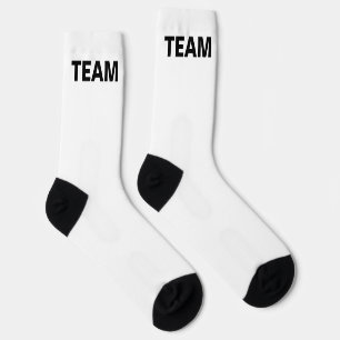 Personalise TEAM NAME White Socks
