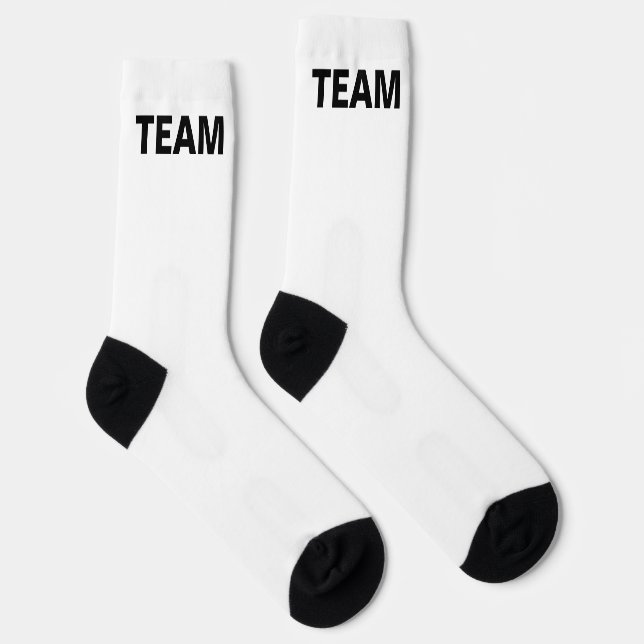 Personalise TEAM NAME White  Socks (Right)