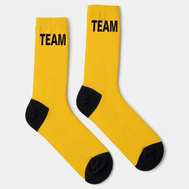 Personalise TEAM NAME Yellow      Socks (Right)