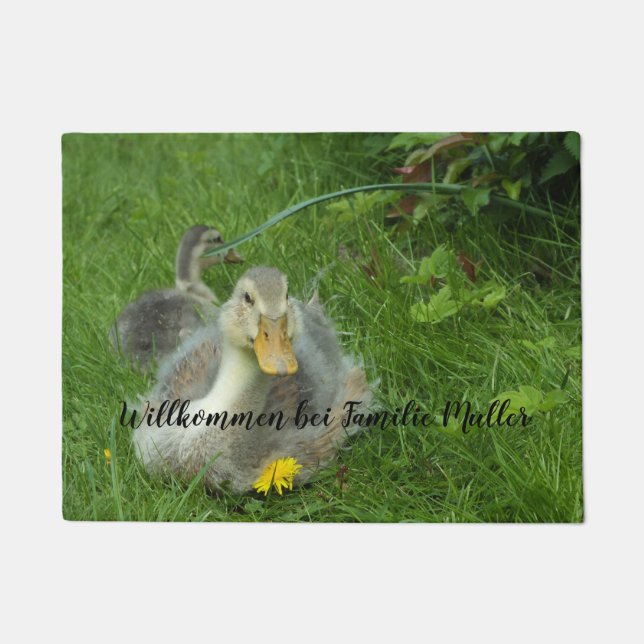 Personalise, template, animal, pet, live, farm doormat (Front)