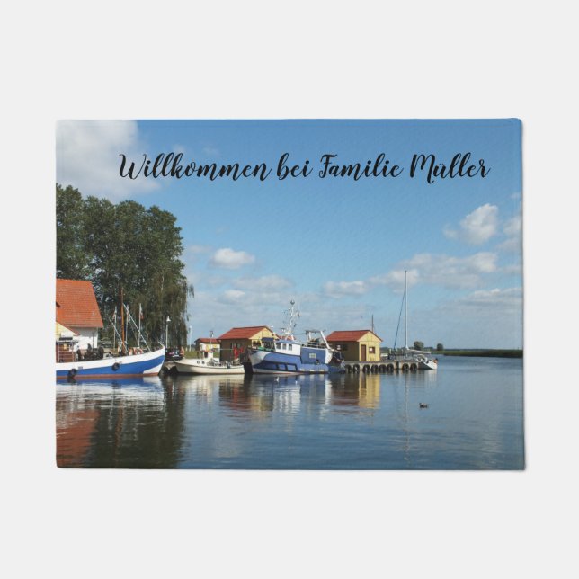 Personalise, template, beach, maritime, germany, doormat (Front)