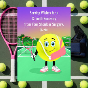Personalise Tennis Lover Shoulder Surgery Get Well Card