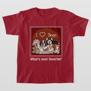 Personalise Text Dog Pack Club T-Shirt