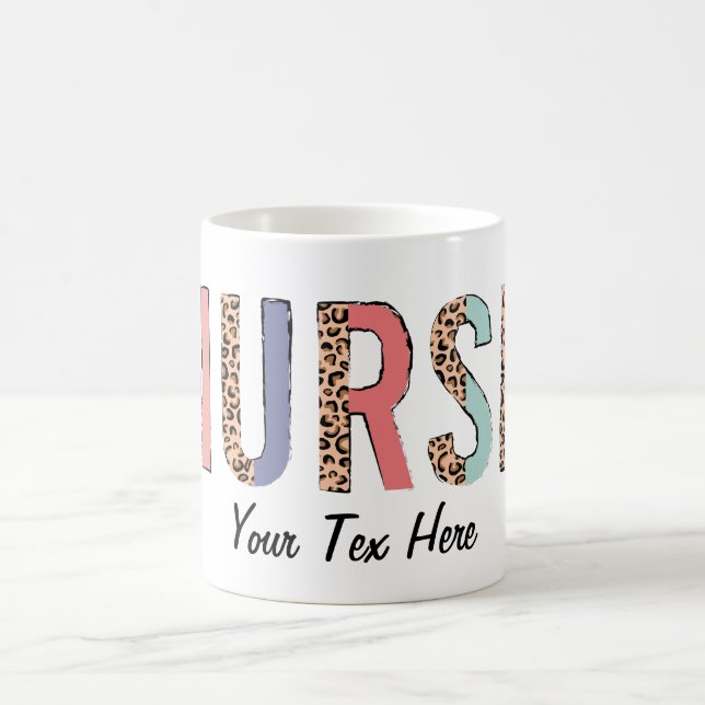 Personalise Text Nurse  Coffee Mug (Center)