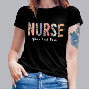 Personalise Text Nurse Shirt