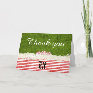 Personalise:  "Thank You" Christmas Elf Theme Thank You Card