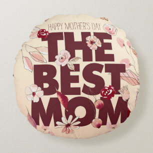 Personalise The Best Mum Mother's Day Round Cushion