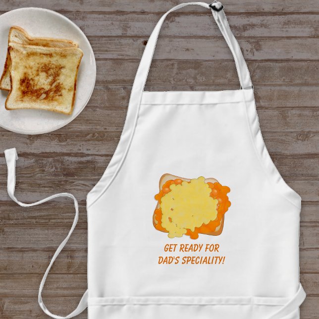 Personalise the cheese and beans on toast cook standard apron (Creator Uploaded)