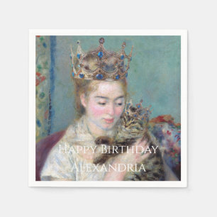 PERSONALISE The Prince and Me Happy Birthday Napkin