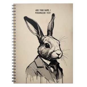 PERSONALISE: The Rabbit Gentleman   Notebook