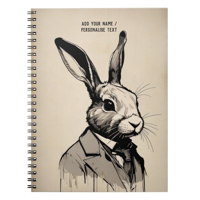 PERSONALISE: The Rabbit Gentleman | Notebook (Front)