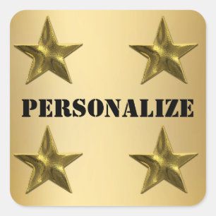 Personalise These Gold Stars Seals And Stickers