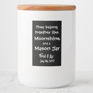 Personalise these Moonshine Jar Food Label