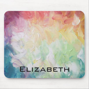 Personalise Thick Textured Abstract Paint Mouse Mat